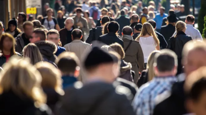 Street full of people