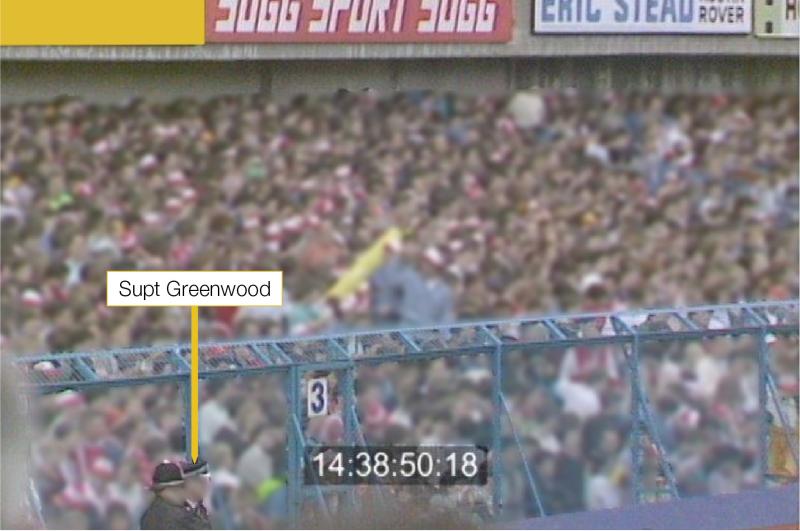 View of Pen 3 at Hillsborough Stadium at 14:38:50