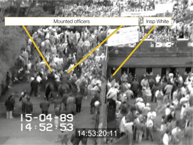 The area around Gate C at Hillsborough Stadium at 14:53:20