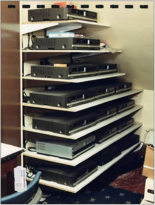 Video recorders inside the lockable cupboard in the SWFC control room